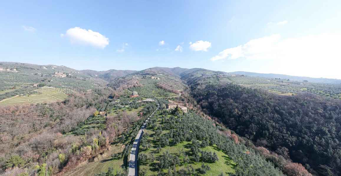 Panorama di Anchiano e dalla Casa Natale di Leonardo, Vinci