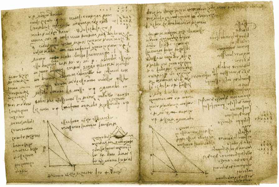 Codice Arundel, 191r. - Promemoria con citazione di personaggi e famiglie fiorentine tra cui Pandolfino