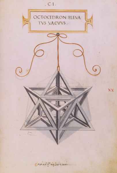 Ottaedro elevato vuoto. Luca Pacioli, De divina proportione
