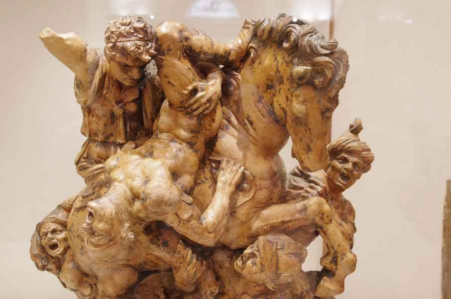 Scultura ispirata alla "Battaglia di Anghiari" di Leonardo da Vinci, Museo Nazionale del Bargello, Firenze