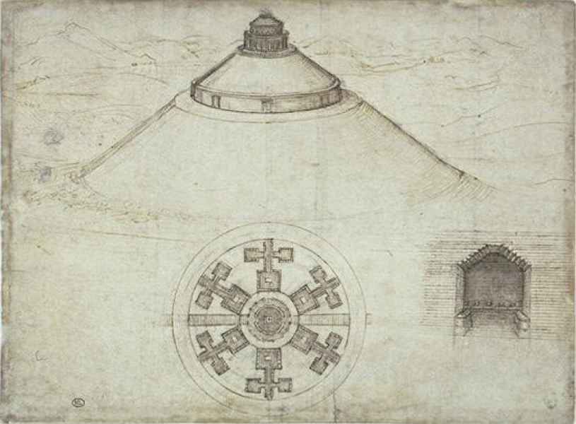 Leonardo da Vinci, Codice Vallardi, f. 2386, Louvre, Cabinet des Dessins, Parigi