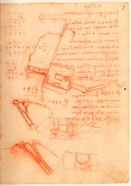 Codice di Madrid II, 9r. - Fortificazioni di Piombino