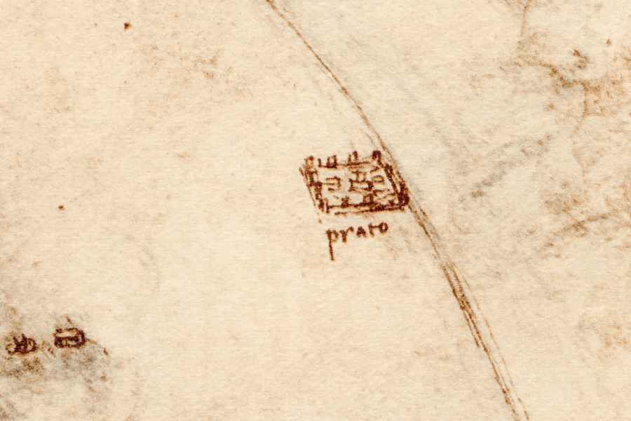Prato nella carta RL 12685 della collezione di Windsor