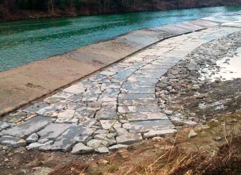 La platea della grande traversa del Girone prima dei lavori di restauro del 2017