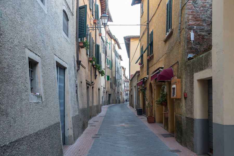 Street in the historical centre of Montaione
