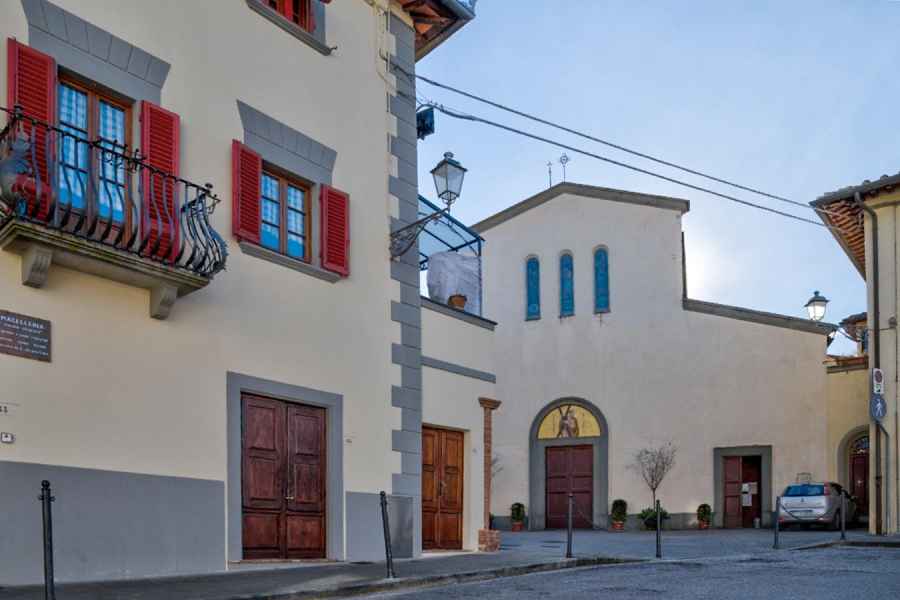 The façade of the church of Sant