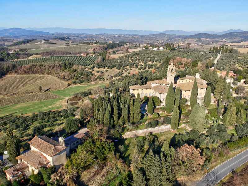 View of the Castle of Montegufoni, Montespertoli