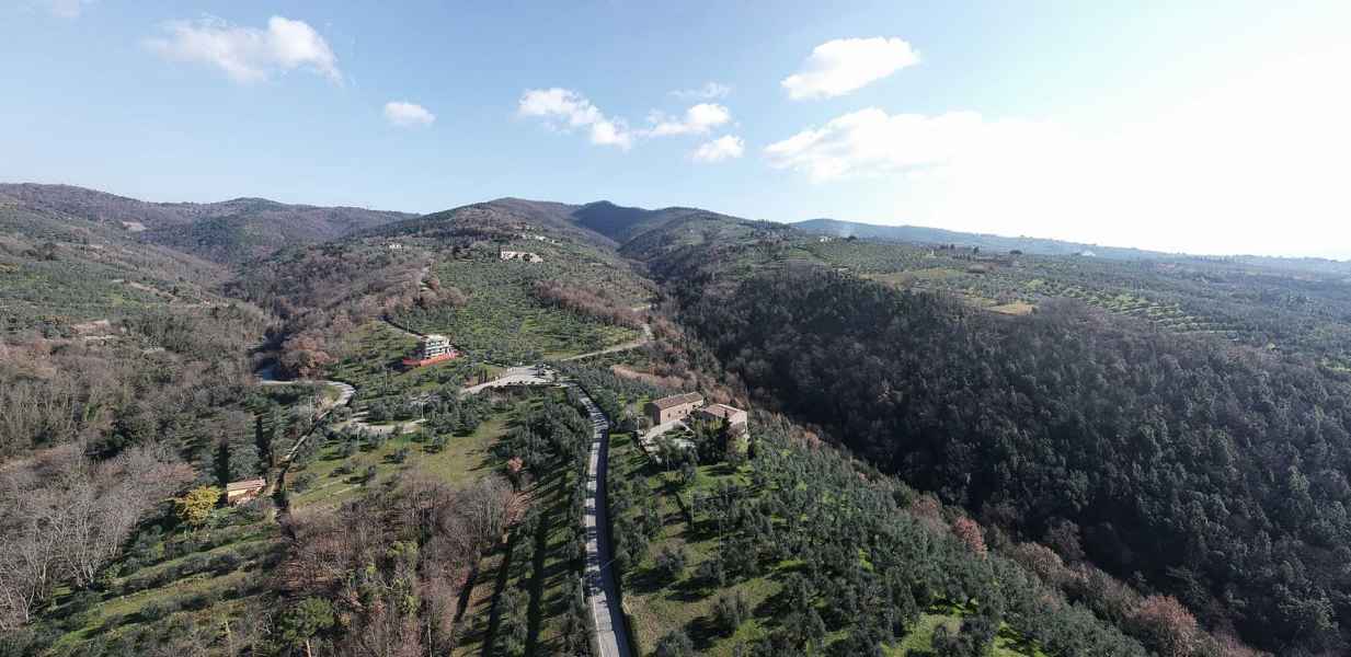 Panoramic view of Anchiano and Leonardo’s Birth House, Vinci