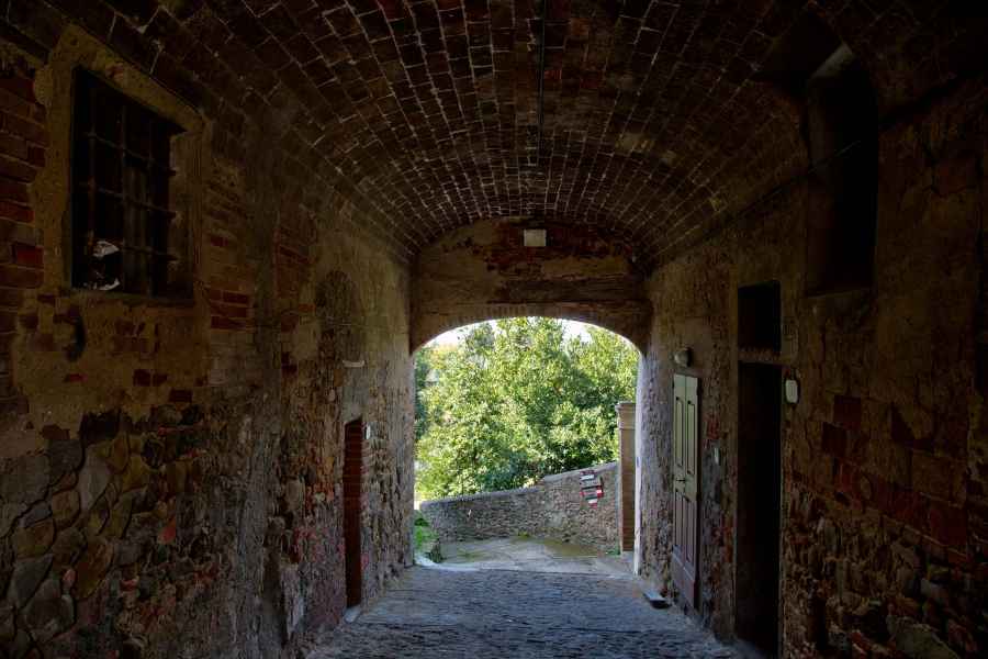 View of the place of the Tavern-Butcher Shop of the village of Vinci, at the Androne Ciofi