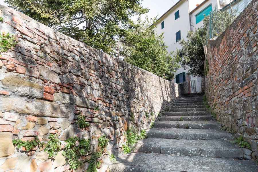 The road toward San Pantaleo starting from the present-day Androne Ciofi, Vinci