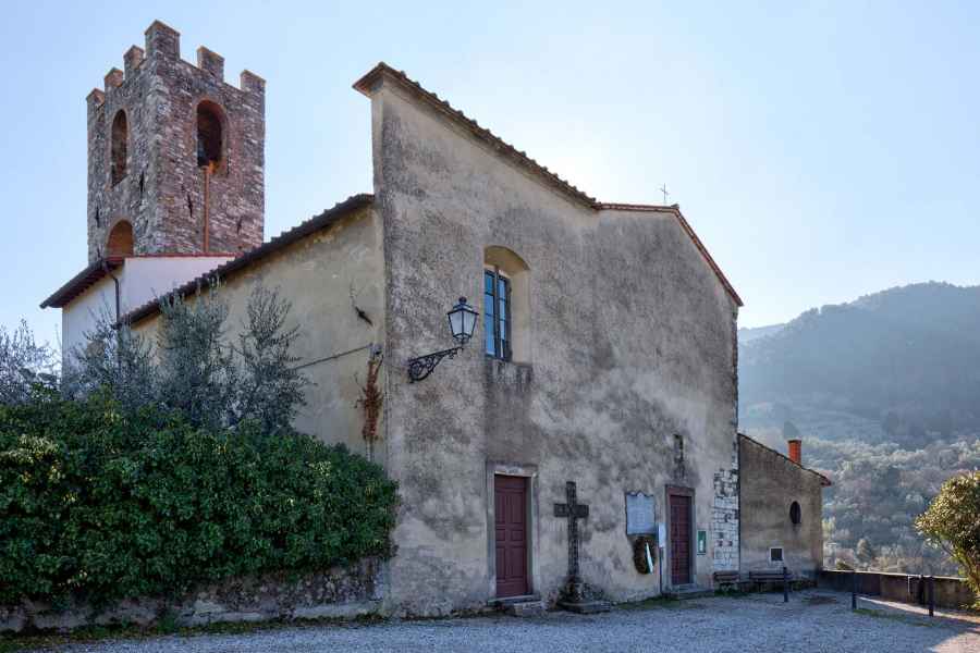 Façade of the church of Santa Maria Assunta in Bacchereto, Carmignano
