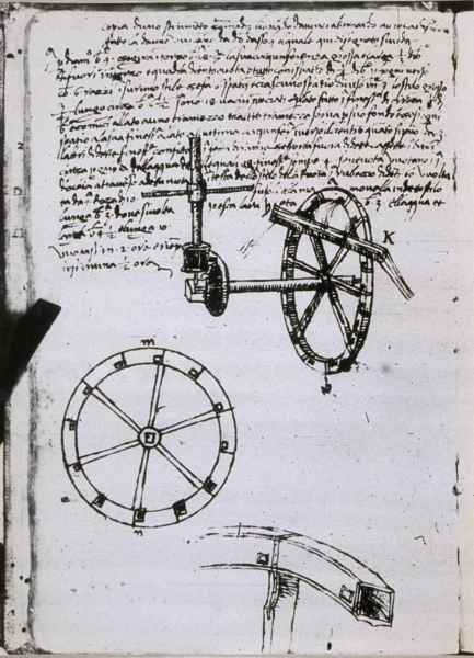 Water counter designed by Leonardo and reported in the Della Volpaia manuscript
