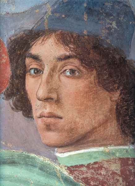 Self-portrait of Filippino Lippi in the Santa Maria del Carmine, Brancacci Chapel, Florence