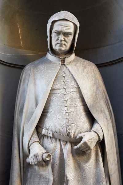 The statue of Giotto (detail), Uffizi Loggia, Florence