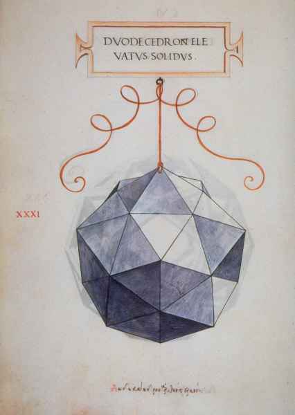 Elevated solid Dodecahedron. Luca Pacioli, De divina proportione
