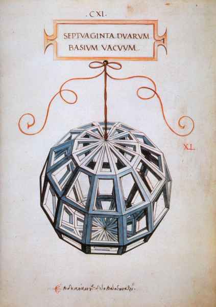 Empty polyhedron with seventy-two faces. Luca Pacioli, De divina proportione