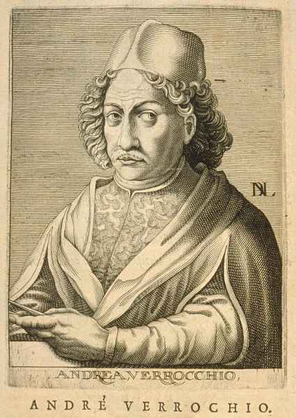 Portrait of Andrea del Verrocchio, in Isaac Bullart, Académie des sciences et des arts : contenant les vies & les eloges historiques des hommes