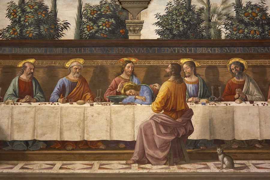 Detail of The Last Supper by Ghirlandaio in San Marco, Florence