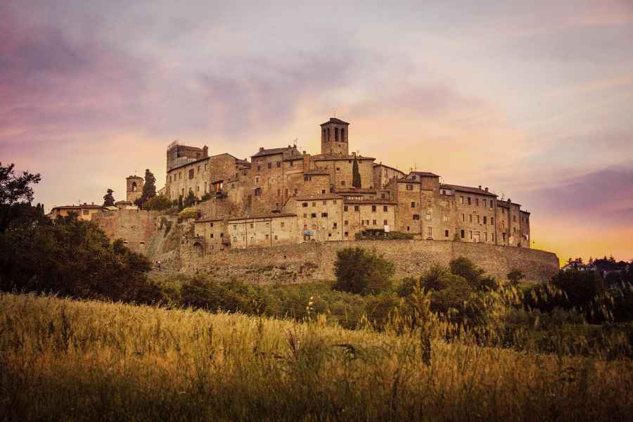 A view of the fortified town of Anghiari