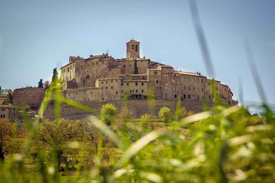 A view of the fortified town of Anghiari