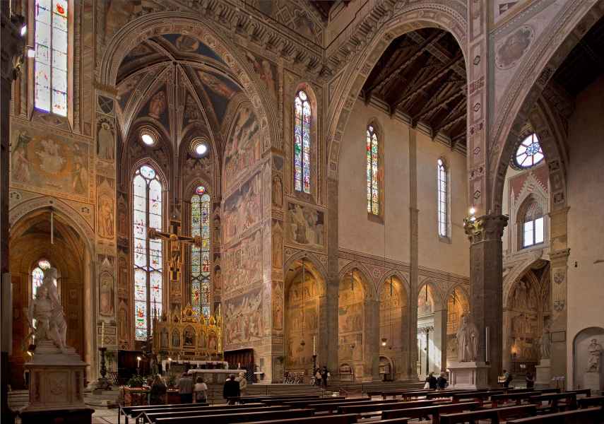 Interior of the Basilica of Santa Croce, Florence