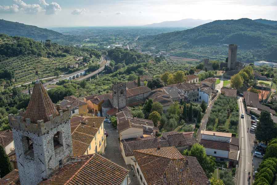 View of the Rocca Nuova from the tower of Barbarossa, Serravalle Pistoiese