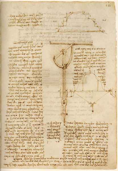 Madrid Ms. I, 111r. - "Way of drilling through a mountain" (Serravalle Pistoiese)