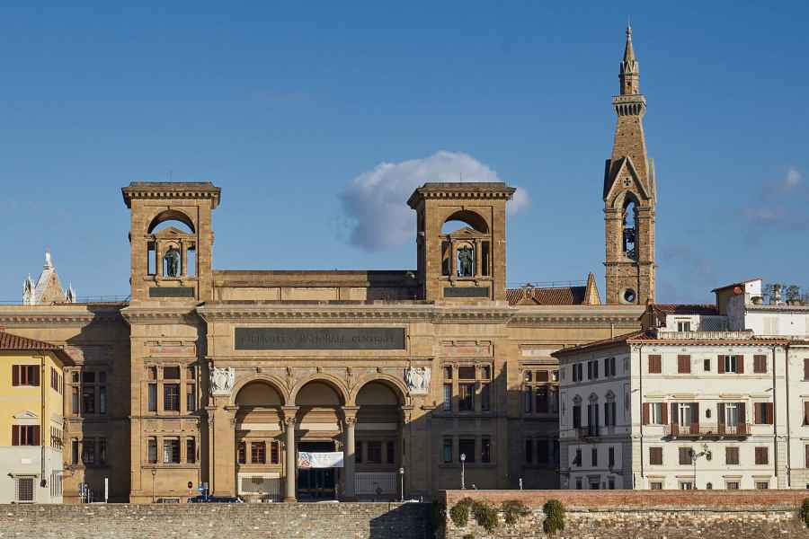 Façade of the Biblioteca Nazionale Centrale of Florence 