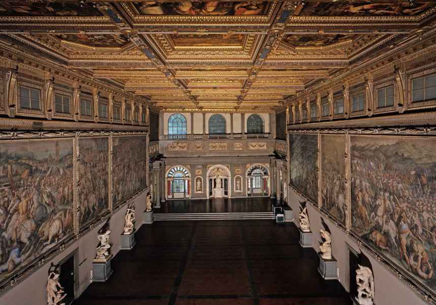 Overall view of the Salone dei Cinquecento, Palazzo Vecchio, Florence