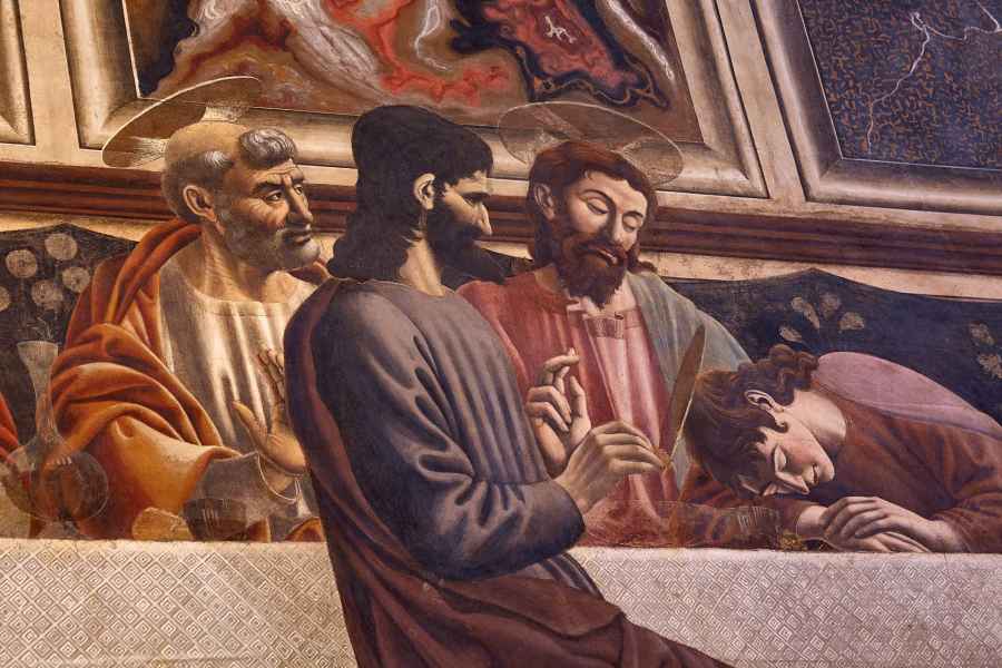 Detail of the Last Supper by Andrea del Castagno in Santa Apollonia, Florence