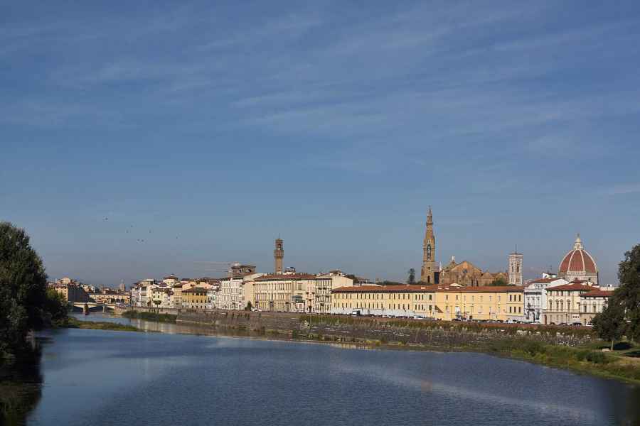 Arno seen from the Ponte San Niccolò, Florence