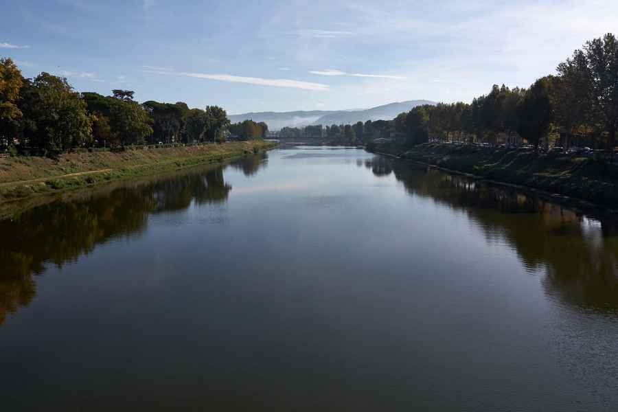 Arno seen from the Ponte San Niccolò, Florence
