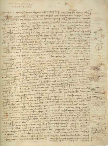 Codex Atlanticus, 571a-r. - Among the annotations: 