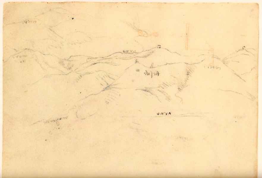 Madrid Ms. II, 20v. - Hills of Fiesole, c. 1503-1504