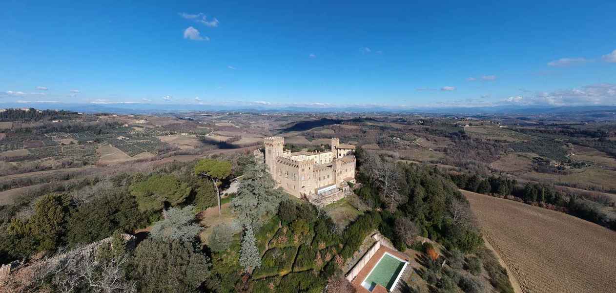 Panoramic view of the castle of Santa Maria Novella, Certaldo