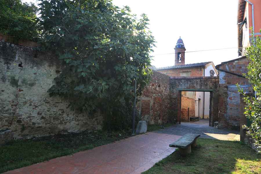The bell tower of the church of San Michele Archangelo in Pontorme, Empoli