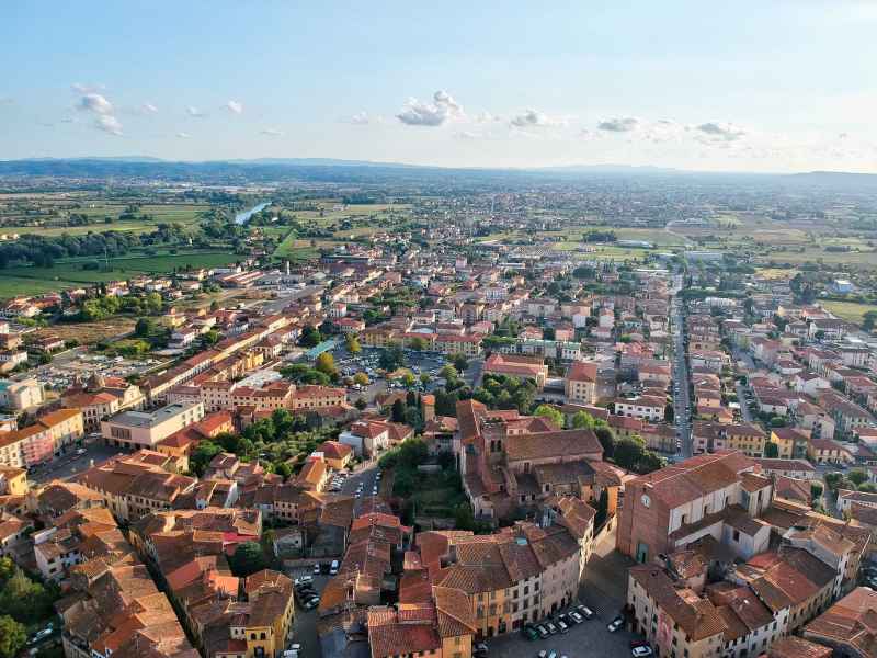 View of Fucecchio with the piazza XX Settembre
