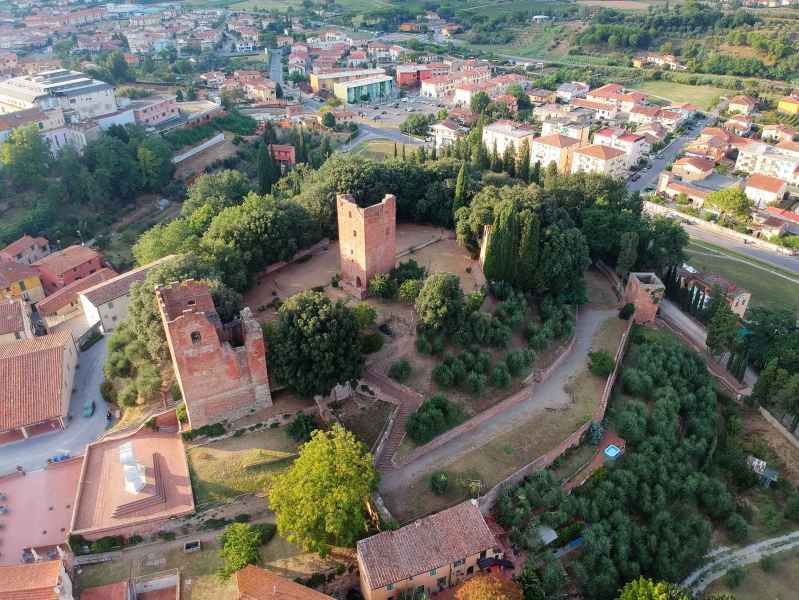 View of the Corsini Park with the towers in Fucecchio