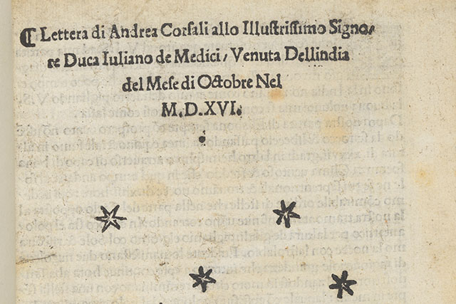 Lettera di Andrea Corsali