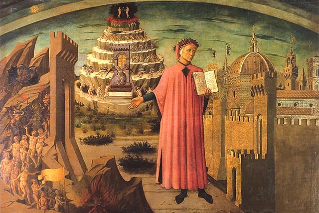 Domenico di Michelino, La commedia illumina Firenze on the wall of Florence Cathedral, Santa Maria del Fiore
