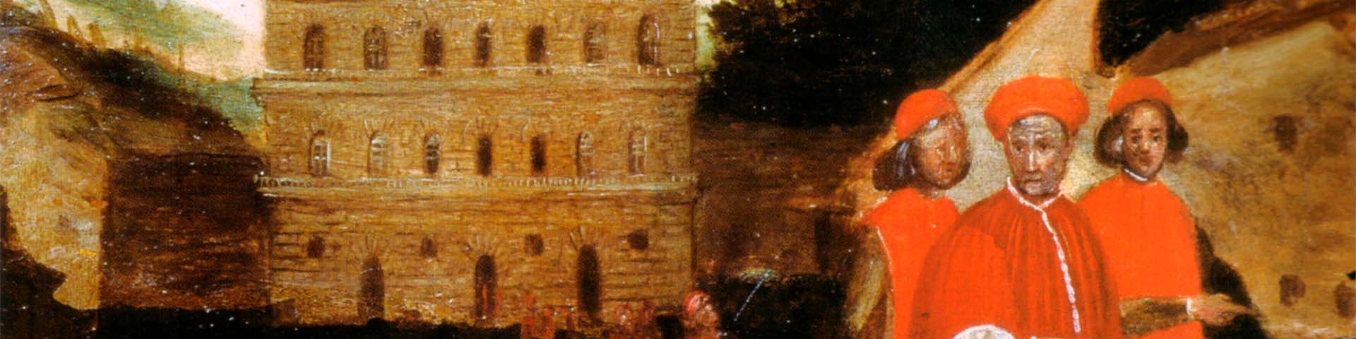 Alessandro Allori, Luca Pitti in front of Palazzo Pitti